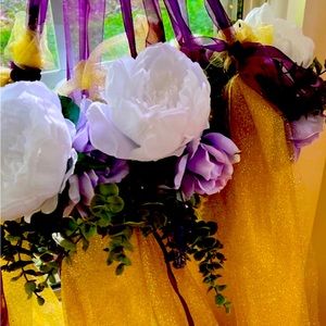 Purple and gold aisle decorations gorgeous events or weddings 6 of them
